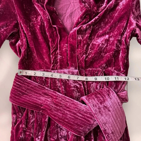 A.L.C. Kiera Velvet Dress Whimsigoth Fuchsia Pink Size 2 - Picture 6 of 13